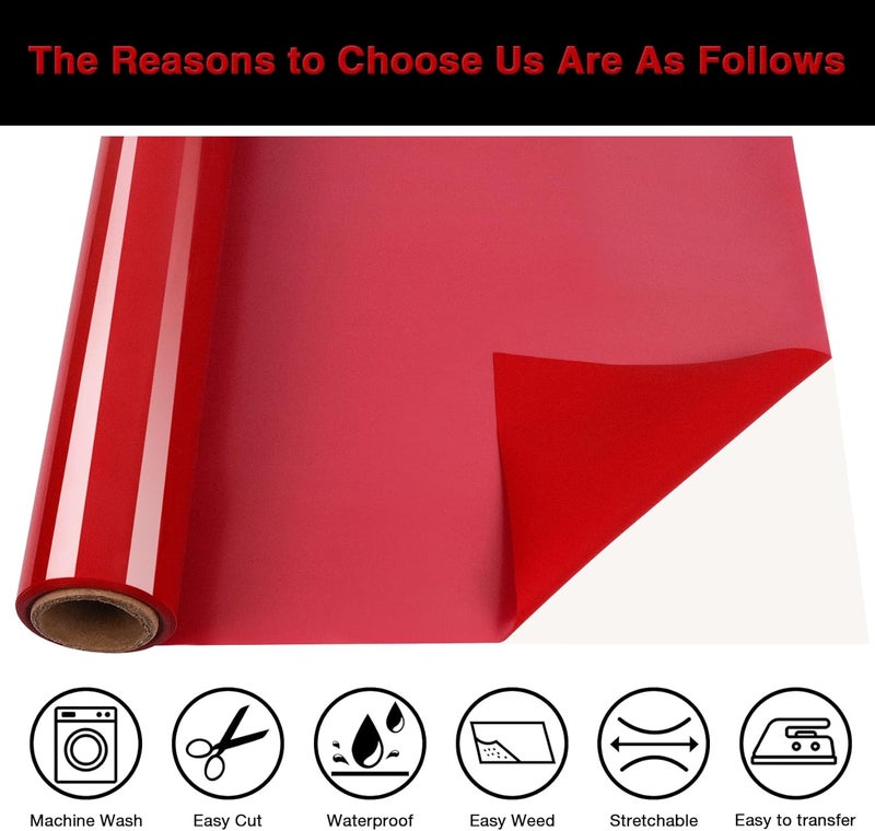 Torc 3D Puff HTV Heat Transfer Vinyl 12" x 10" 10 Sheet Pack - Assorted Colors, Iron-On for T-Shirts, DIY Crafts, Compatible with Cricut & All Cutters, Easy Cut & Weed - Image 2